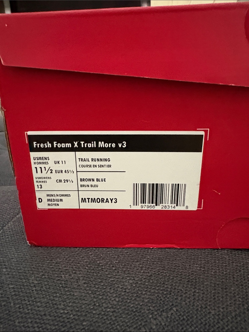 Men’s New Balance Fresh Foam x Trail more v 3 NIB 11.5
